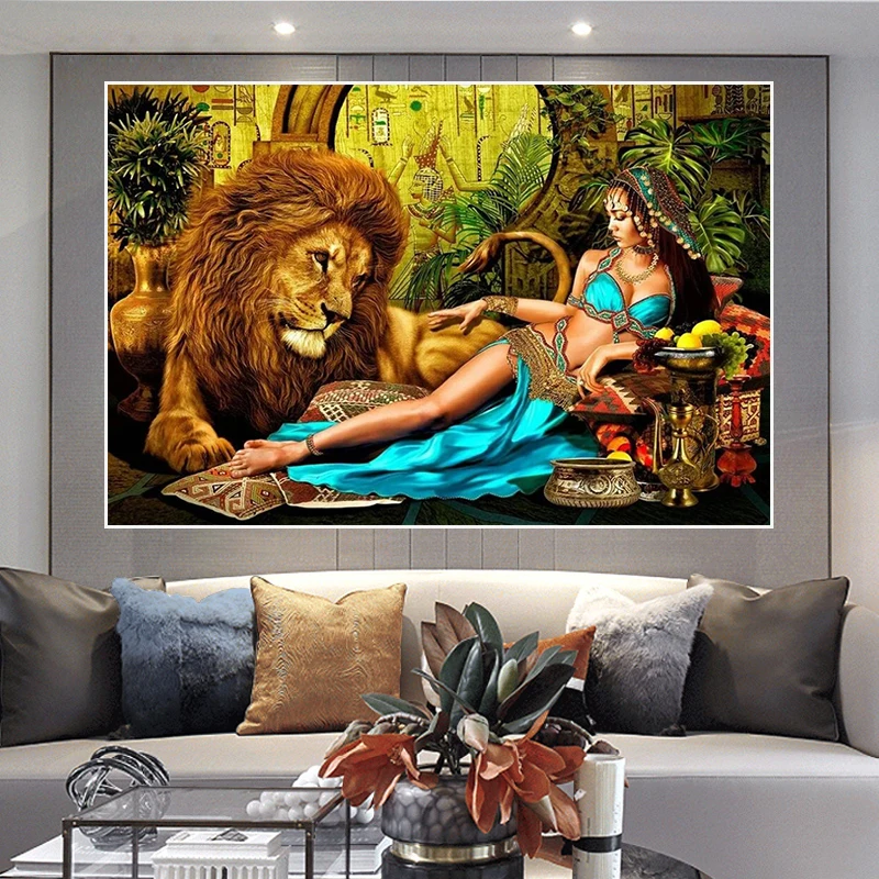 Cleopatra Art The Lion Beauty and the Beast Canvas Prints Painting Characters Wall Pictures Living Room Home Decor Posters
Cleopatra Art The Lion Beauty and the Beast Canvas Prints Painting Characters Wall Pictures Living Room Home Decor Posters