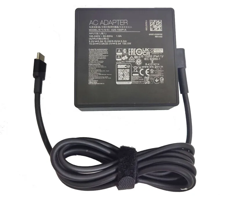 A20-100P1A Laptop Charger for Asus ROG Strix Scar100W 20V 5A Type-C Adapter G733CW G733CX G533QM G533QR G733QR BX5401EA FX516PE
A20-100P1A Laptop Charger for Asus ROG Strix Scar100W 20V 5A Type-C Adapter G733CW G733CX G533QM G533QR G733QR BX5401EA FX516PE