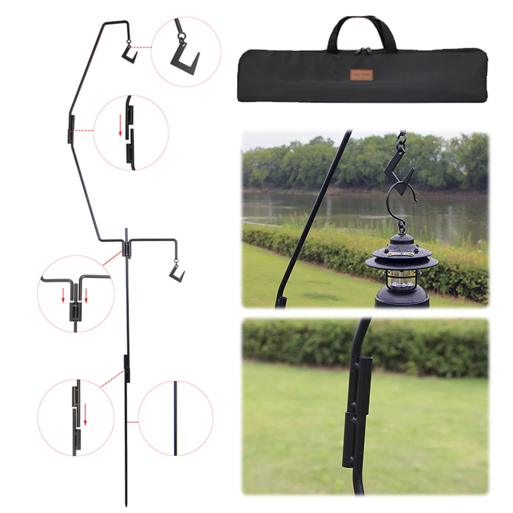 Outdoor Light Stand Hook with Storage Bag Portable Lantern Hanger Detachable Outdoor Lamp Support Holder for Picnic Hiking
Outdoor Light Stand Hook with Storage Bag Portable Lantern Hanger Detachable Outdoor Lamp Support Holder for Picnic Hiking