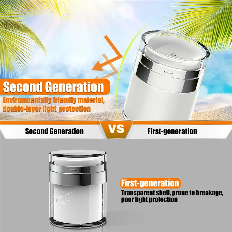 1.7 Oz Airless Moisturizer Pump Bottles With Pump New Empty Airless Travel Lotion Container
1.7 Oz Airless Moisturizer Pump Bottles With Pump New Empty Airless Travel Lotion Container