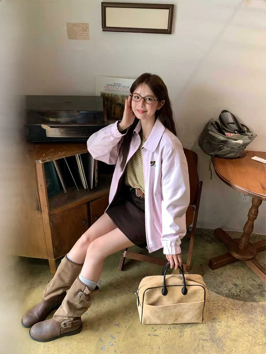 COK Heavy Industry, простая однотонная двусторонняя одежда, повседневная куртка с воротником, женская верхняя одежда в стиле ретро, осеннее новое поступление
COK Heavy Industry, простая однотонная двусторонняя одежда, повседневная куртка с воротником, женская верхняя одежда в стиле ретро, осеннее новое поступление