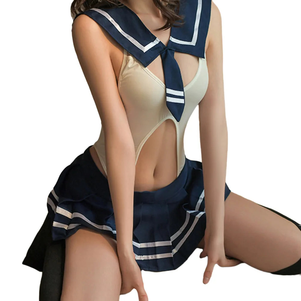 Sexy Costumes Roleplay Set Women Erotic Lingerie Sheer Uniform Tempting Student Costume Open Crotch Underwear Backless Nightwear
Sexy Costumes Roleplay Set Women Erotic Lingerie Sheer Uniform Tempting Student Costume Open Crotch Underwear Backless Nightwear