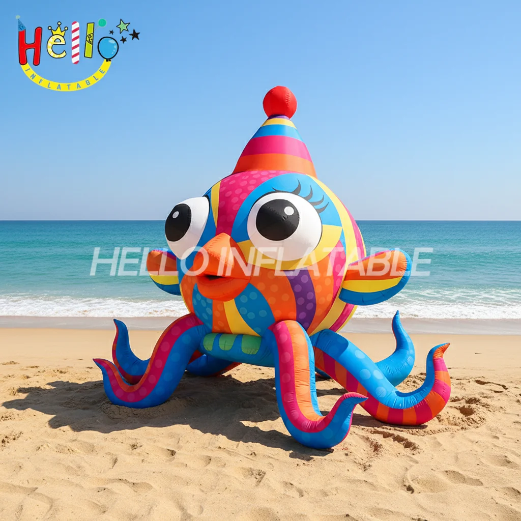 Custom Hello Inflatable Sea Animal Inflatable Clown Fish Cartoon Model with Electric Blower for for Various Decorations
Custom Hello Inflatable Sea Animal Inflatable Clown Fish Cartoon Model with Electric Blower for for Various Decorations