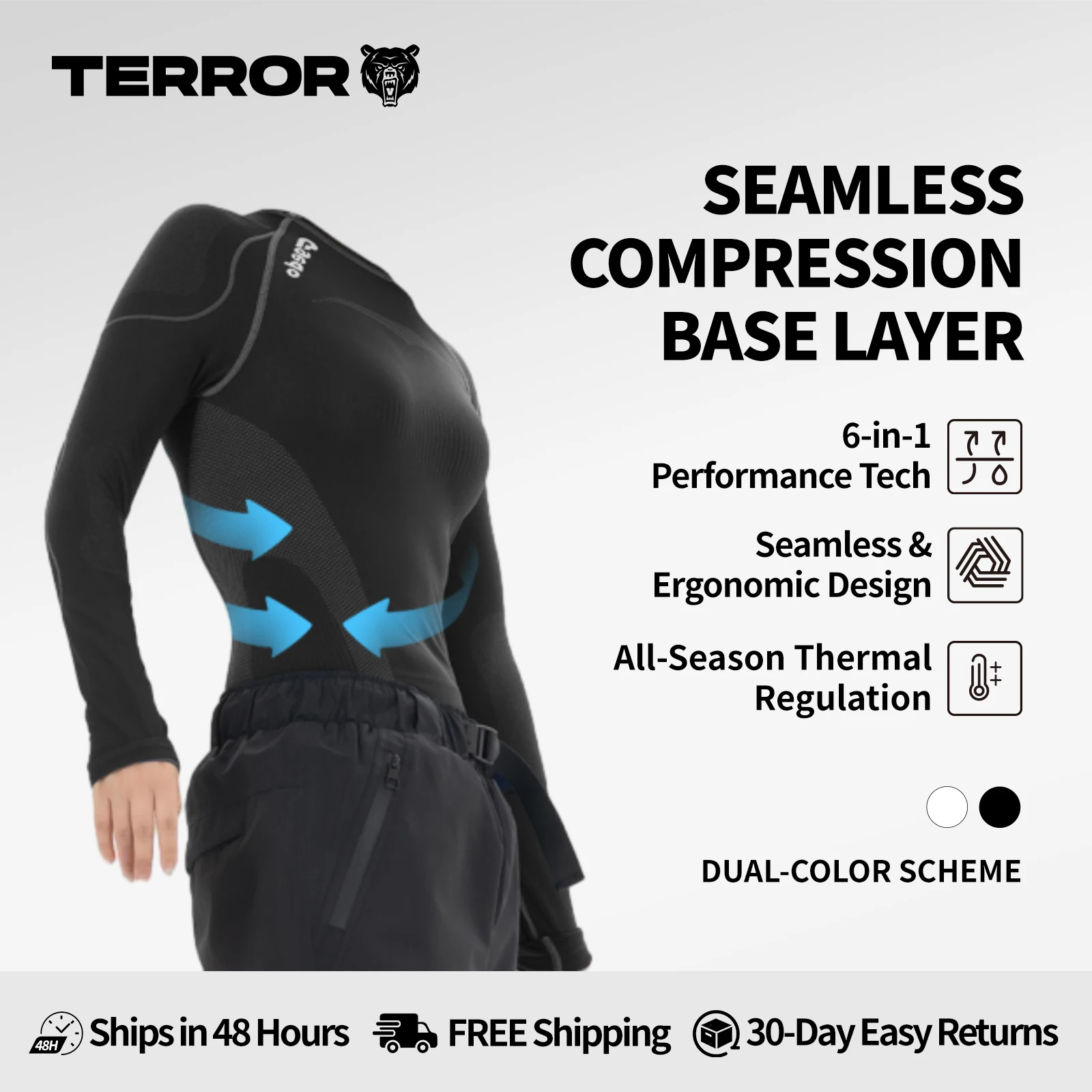 SKIFREE S1 Thermal Compression Shirt - Quick Dry & Breathable Base Layer for Men | Moisture Wicking, 4-Way Stretch | Running, Gy
SKIFREE S1 Thermal Compression Shirt - Quick Dry & Breathable Base Layer for Men | Moisture Wicking, 4-Way Stretch | Running, Gy