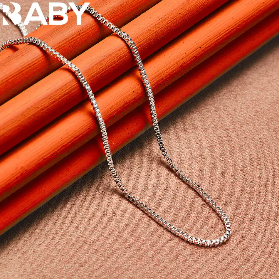 URBABY 925 Sterling Silver Box Chain Necklace For Women and Men Fashion Jewelry Classic Simple Birthday Gift Wedding Engagement
URBABY 925 Sterling Silver Box Chain Necklace For Women and Men Fashion Jewelry Classic Simple Birthday Gift Wedding Engagement