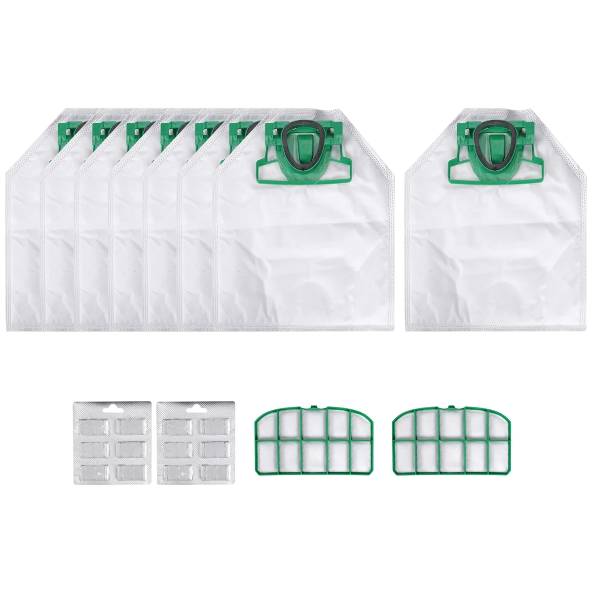 For VK200 FP200 Parts for Vorwerk Kobold Vacuum Cleaner Bag Replacement Filter 8 VK200 Bags+2 HEPA Filters+12 Fragrances—A19G
For VK200 FP200 Parts for Vorwerk Kobold Vacuum Cleaner Bag Replacement Filter 8 VK200 Bags+2 HEPA Filters+12 Fragrances—A19G