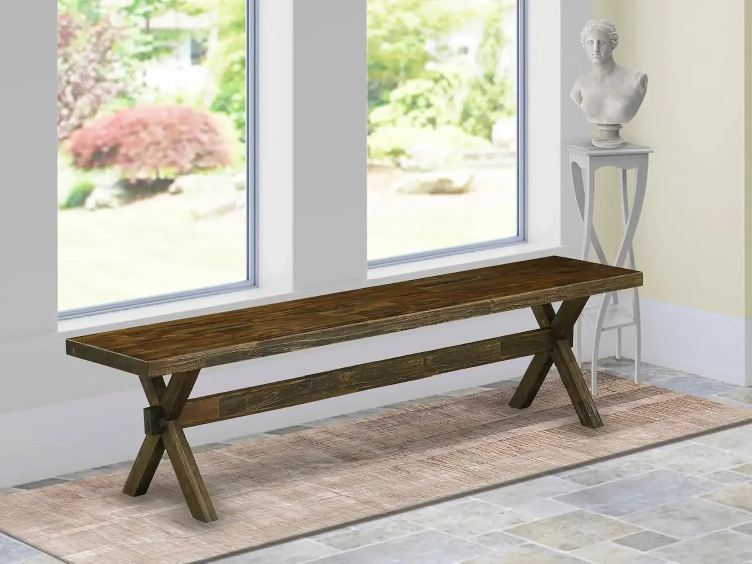 Furniture XB777 X-Style Modern Dining Room Bench with Wooden Seat, 72x15x18 Inch, Multi-Color
Furniture XB777 X-Style Modern Dining Room Bench with Wooden Seat, 72x15x18 Inch, Multi-Color