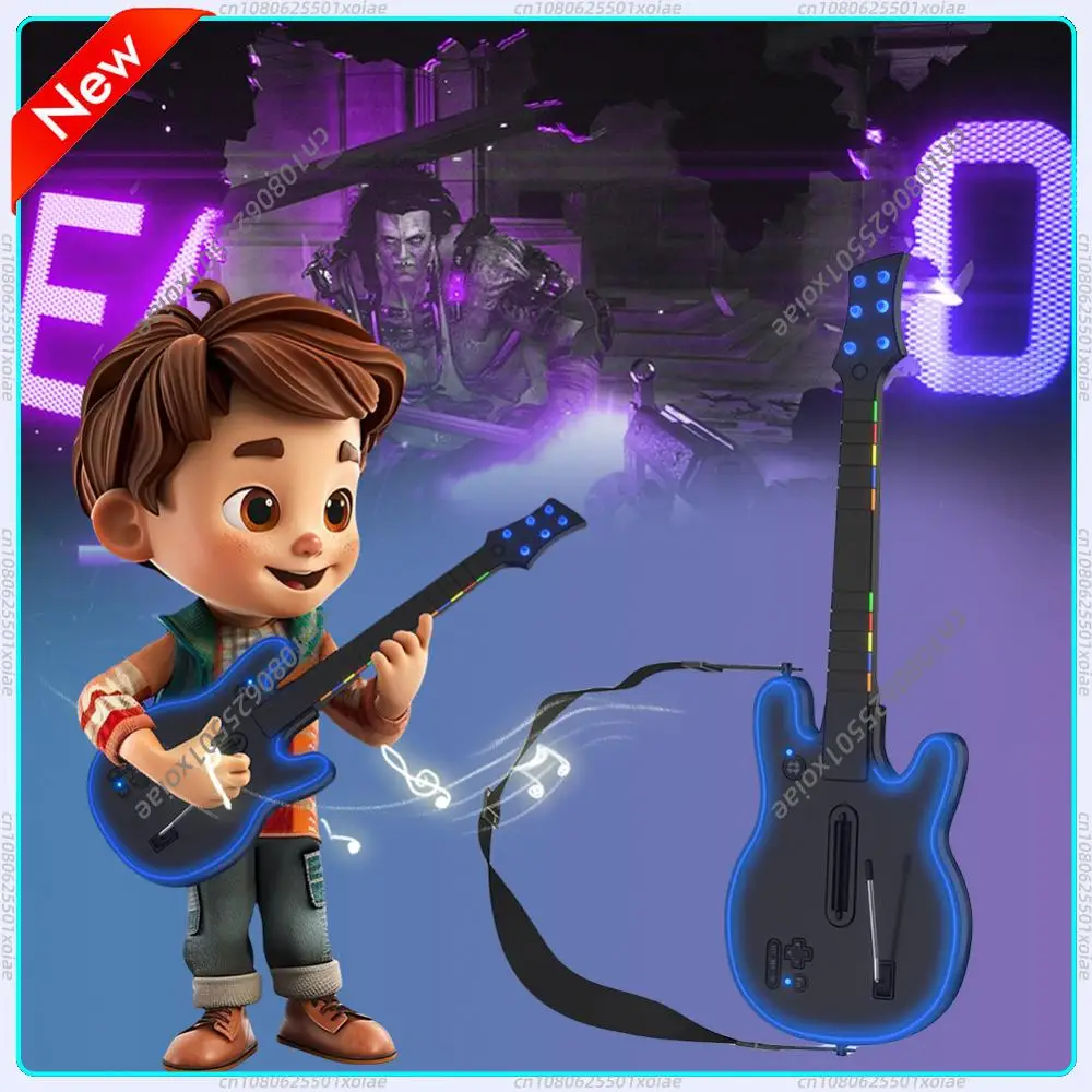 Беспроводной гитарный контроллер-джойстик для PS4, PS3, ПК, Guitar Hero, Clone Hero, Rock Band
Беспроводной гитарный контроллер-джойстик для PS4, PS3, ПК, Guitar Hero, Clone Hero, Rock Band