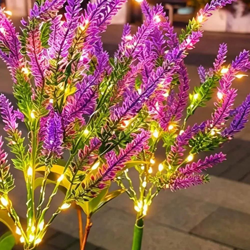Outdoor Decorative Solar Lights Outdoor Waterproof Solar Flower Light Lavender Light for Yard Pathway Patio Lawn Decoration
Outdoor Decorative Solar Lights Outdoor Waterproof Solar Flower Light Lavender Light for Yard Pathway Patio Lawn Decoration