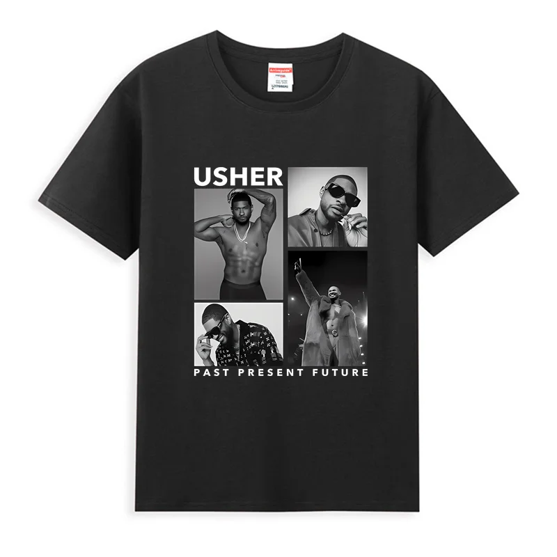 2025 Men T Shirt Casual Usher Past Present Future 2025 World Tour T-shirt Graphic Summer Short Sleeves 100% Cotton S-3XL
2025 Men T Shirt Casual Usher Past Present Future 2025 World Tour T-shirt Graphic Summer Short Sleeves 100% Cotton S-3XL