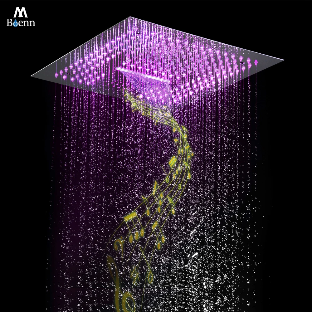 M Boenn 16-дюймовая черная насадка для душа с дождевой насадкой, роскошная музыкальная душевая система в ванной комнате, встроенный потолок, 2 функции, душевая панель
M Boenn 16-дюймовая черная насадка для душа с дождевой насадкой, роскошная музыкальная душевая система в ванной комнате, встроенный потолок, 2 функции, душевая панель
