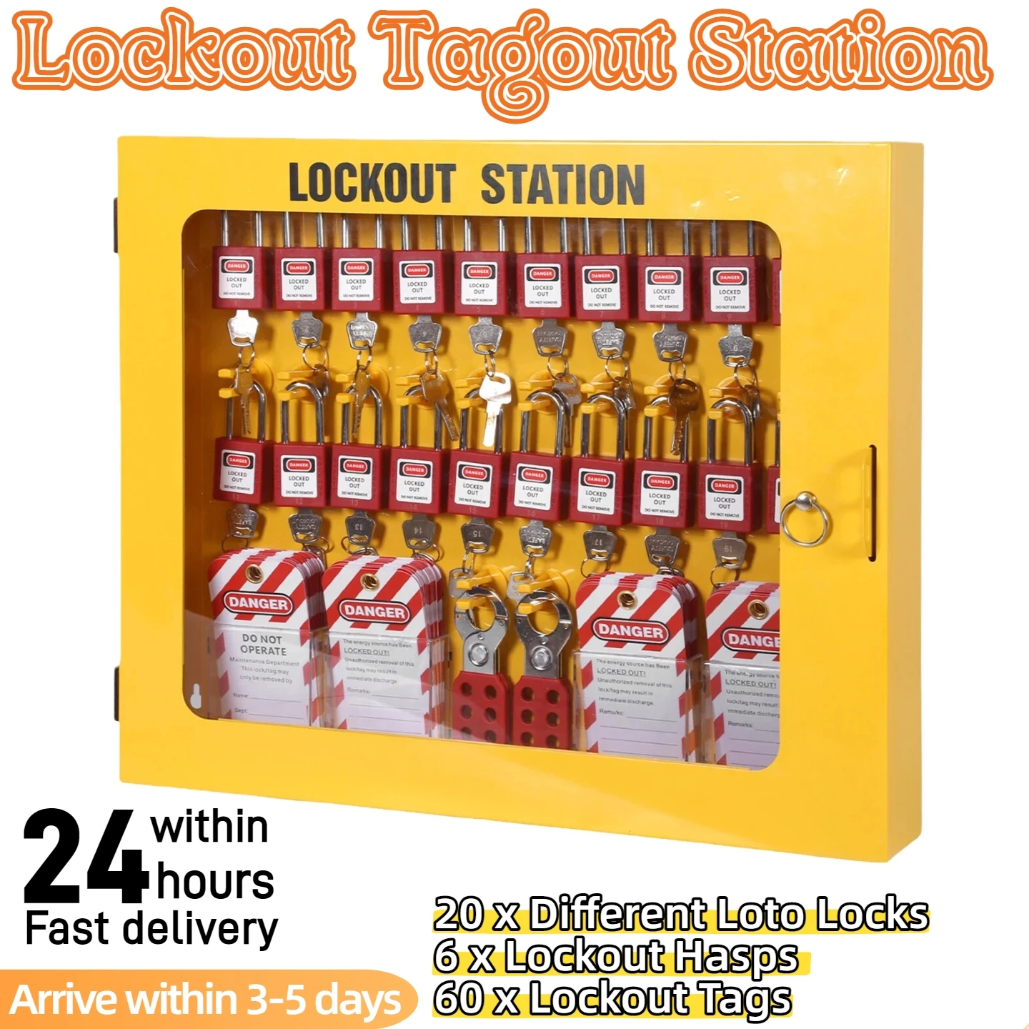 Lockout Tagout Station with Loto Devices Lock Out Tag Out Kit Board with 20 Safety Padlocks 6 Hasps 60 Tags Safety Kit for OSHA
Lockout Tagout Station with Loto Devices Lock Out Tag Out Kit Board with 20 Safety Padlocks 6 Hasps 60 Tags Safety Kit for OSHA