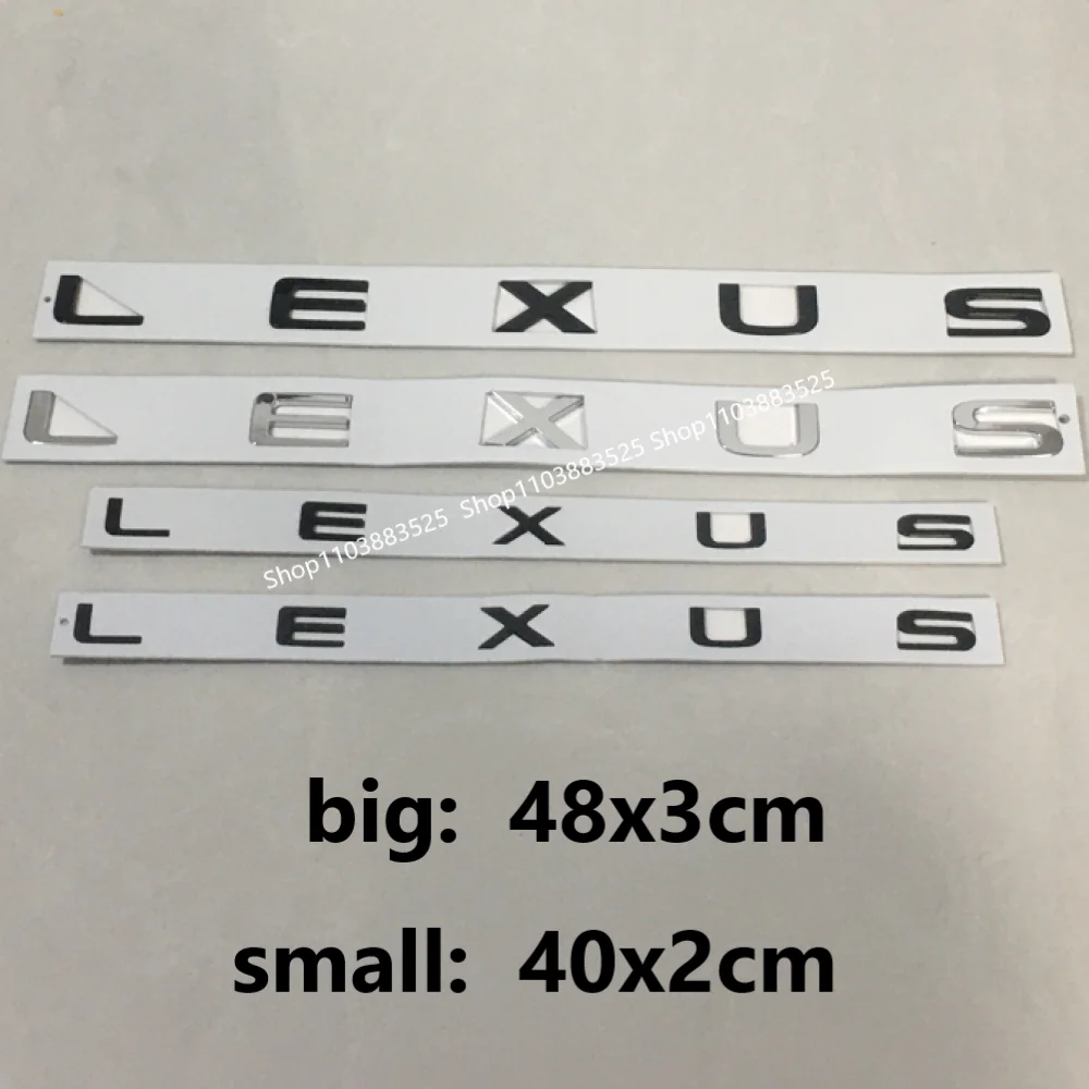 5 English letter stickers Fit for Lexus RX300 NX260 GX550 CT200H IS250 CT IS LS ES NX RX UX GX GX470 RX400 ES300 GS300 F sport
5 English letter stickers Fit for Lexus RX300 NX260 GX550 CT200H IS250 CT IS LS ES NX RX UX GX GX470 RX400 ES300 GS300 F sport