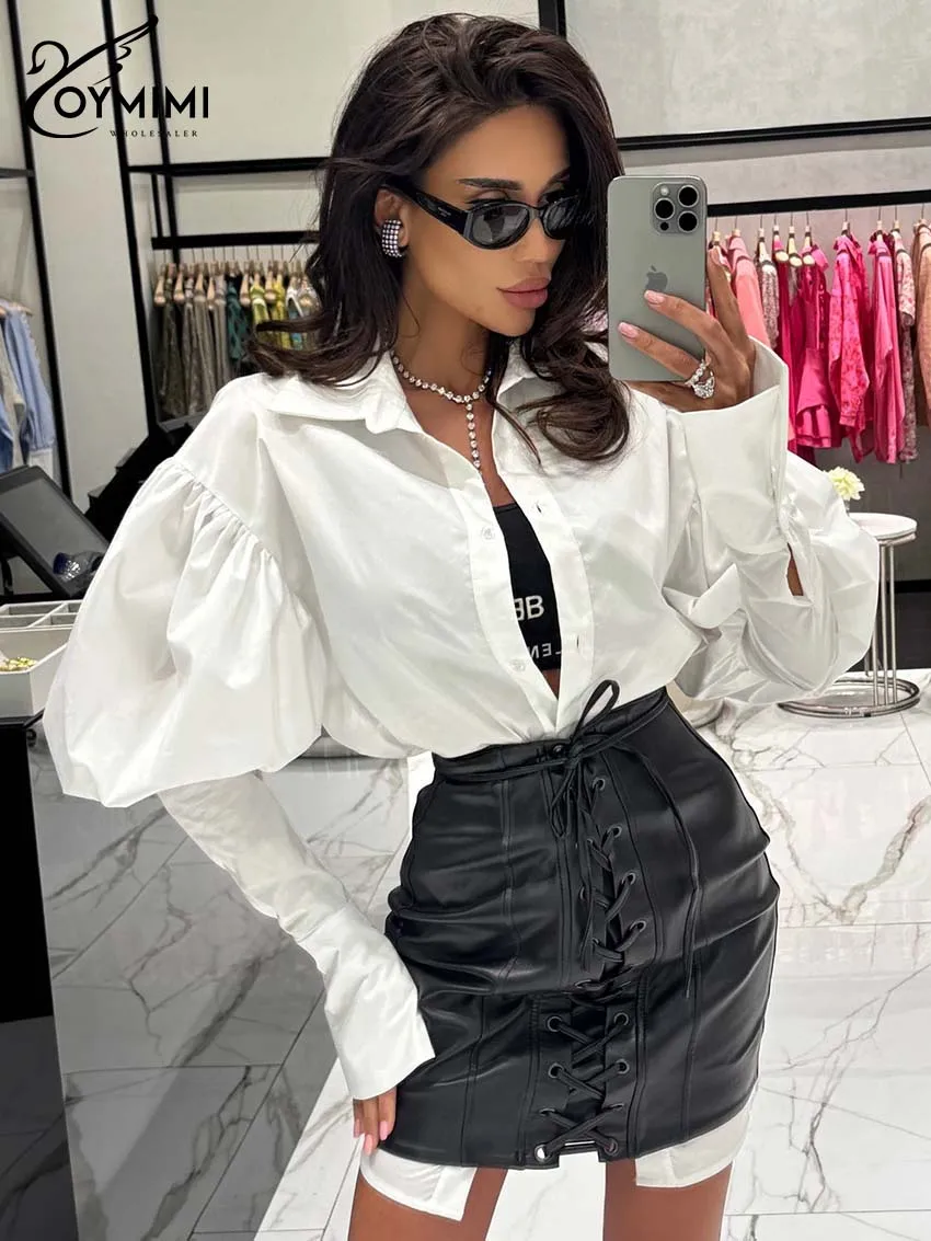 Oymimi Fashion White Cotton 2 Pieces Set For Woman Casual Lapel Long Sleeve Button Shirts And Drawstring Slim Mini Skirts Sets
Oymimi Fashion White Cotton 2 Pieces Set For Woman Casual Lapel Long Sleeve Button Shirts And Drawstring Slim Mini Skirts Sets