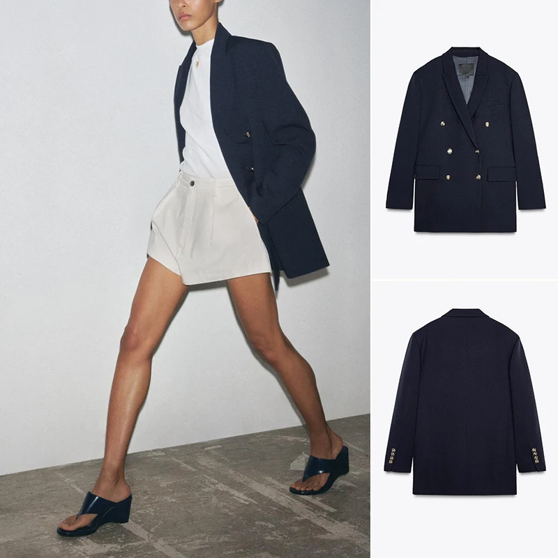 Весенний женский двубортный свободный костюм с длинными рукавами и воротником с зубчатым воротником, костюм Jaet для поездок на работу, полиэфирное волокно
Весенний женский двубортный свободный костюм с длинными рукавами и воротником с зубчатым воротником, костюм Jaet для поездок на работу, полиэфирное волокно