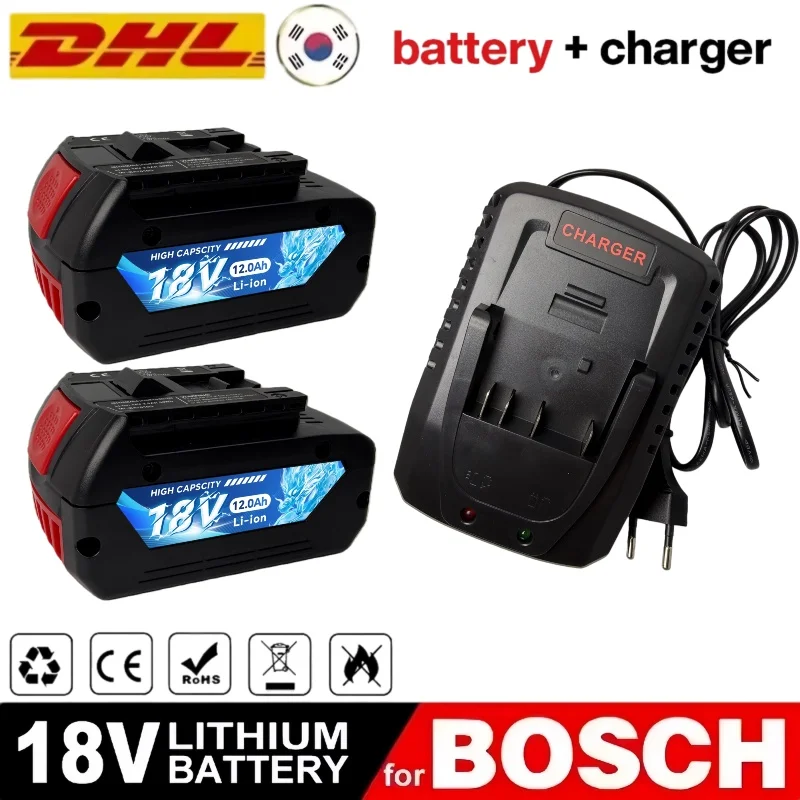 18V 12.0Ah For BOSCH Battery, Rechargeable Lithium Battery for Bosch 18V Tools, Compatible with BAT609 BAT618 BAT610 GBA18V
18V 12.0Ah For BOSCH Battery, Rechargeable Lithium Battery for Bosch 18V Tools, Compatible with BAT609 BAT618 BAT610 GBA18V
