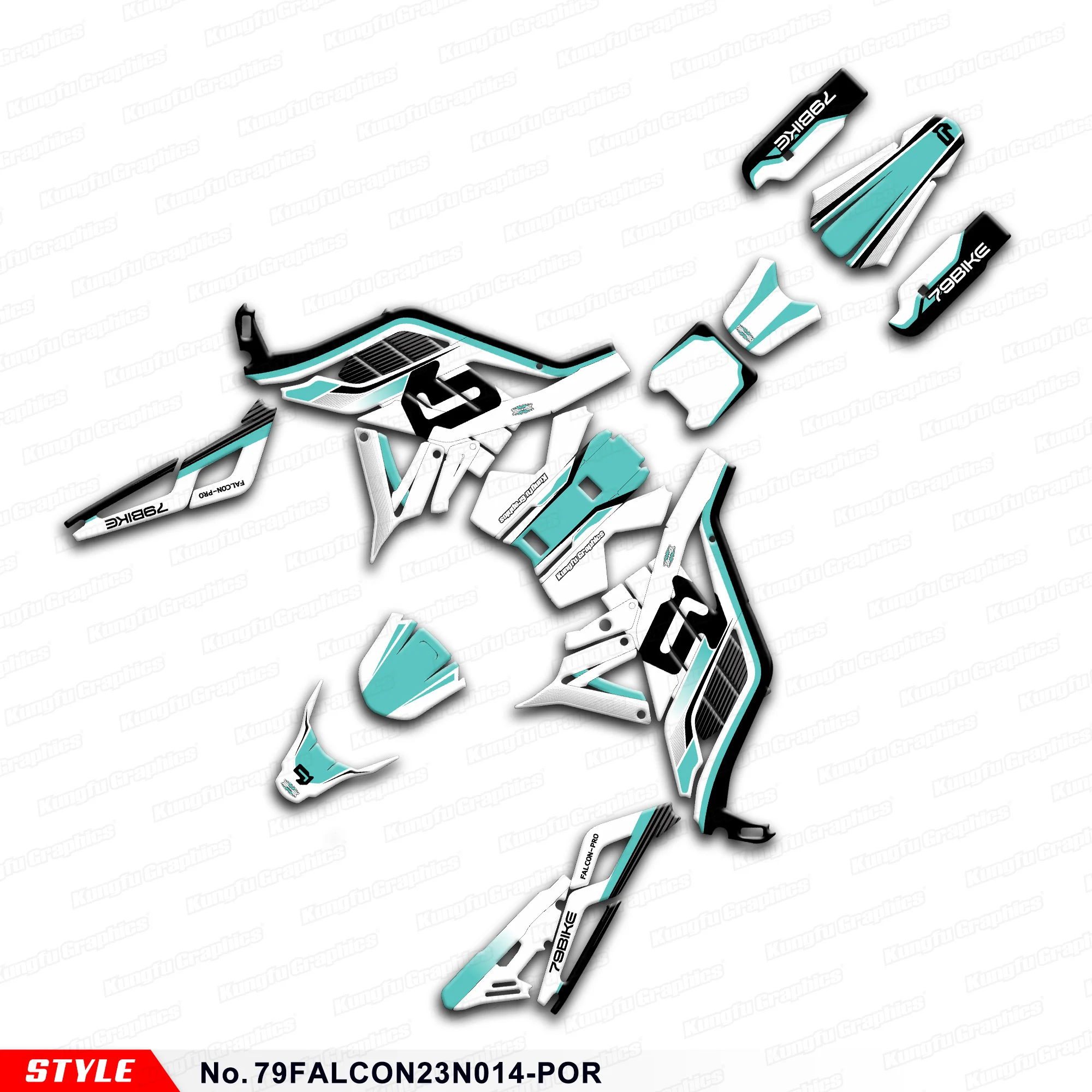 JY RACING Motorcycle Graphics Racing Sticker for Electric Dirt Bike 79BIKE Falcon Pro 79 Bike, MX Decals, 79FALCON23N014-POR
JY RACING Motorcycle Graphics Racing Sticker for Electric Dirt Bike 79BIKE Falcon Pro 79 Bike, MX Decals, 79FALCON23N014-POR