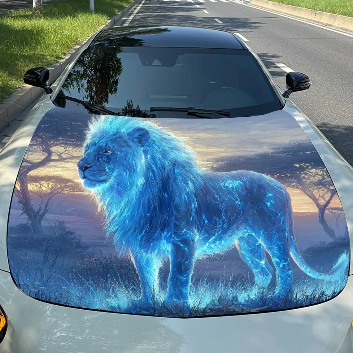 The Blue Light Lion On The Grassland Car Vinyl Wrap, PVC Waterproof Car Hood Sticker, Self-Adhesive Scratch-Resistant Stickers F
The Blue Light Lion On The Grassland Car Vinyl Wrap, PVC Waterproof Car Hood Sticker, Self-Adhesive Scratch-Resistant Stickers F