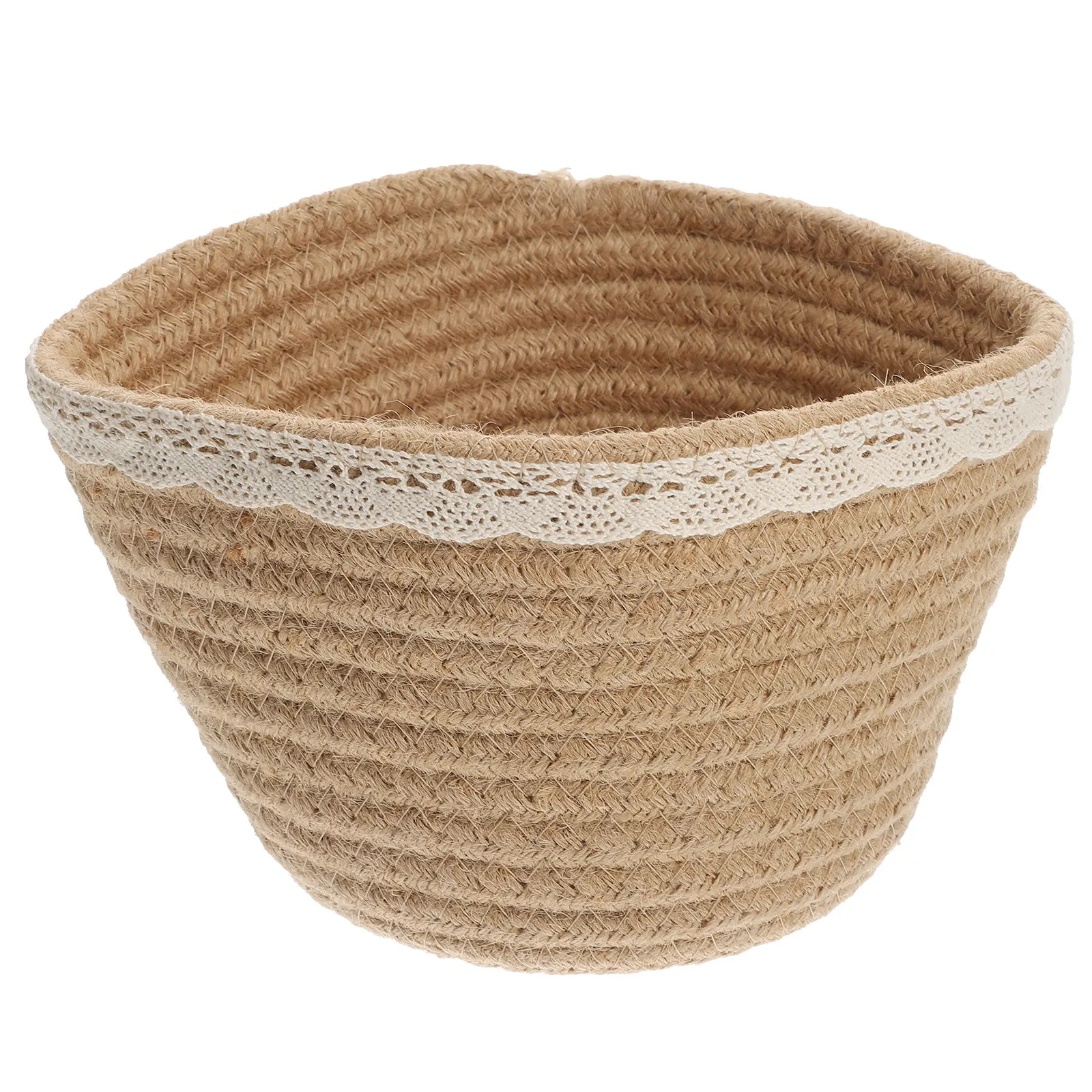 Woven Basket Storage Desktop Handmade Jute Fabric Rope Baskets Handles Organizer Toy Decorative Bathrooms Storage
Woven Basket Storage Desktop Handmade Jute Fabric Rope Baskets Handles Organizer Toy Decorative Bathrooms Storage