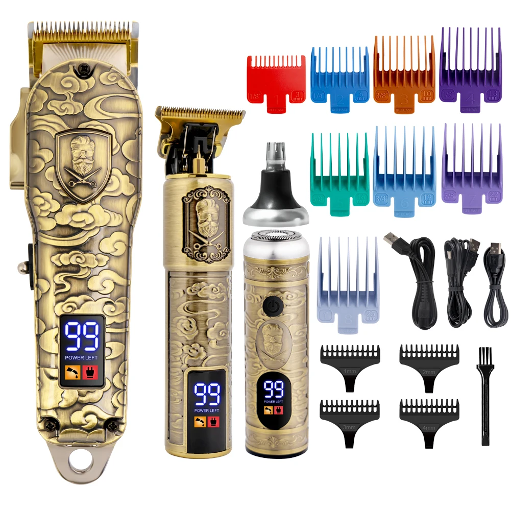 Professional Hair Clippers For Men Electric T-Blade Hair Trimmer Cordless Beard Trimmers Nose Hair Trimmers Grooming Kit
Professional Hair Clippers For Men Electric T-Blade Hair Trimmer Cordless Beard Trimmers Nose Hair Trimmers Grooming Kit