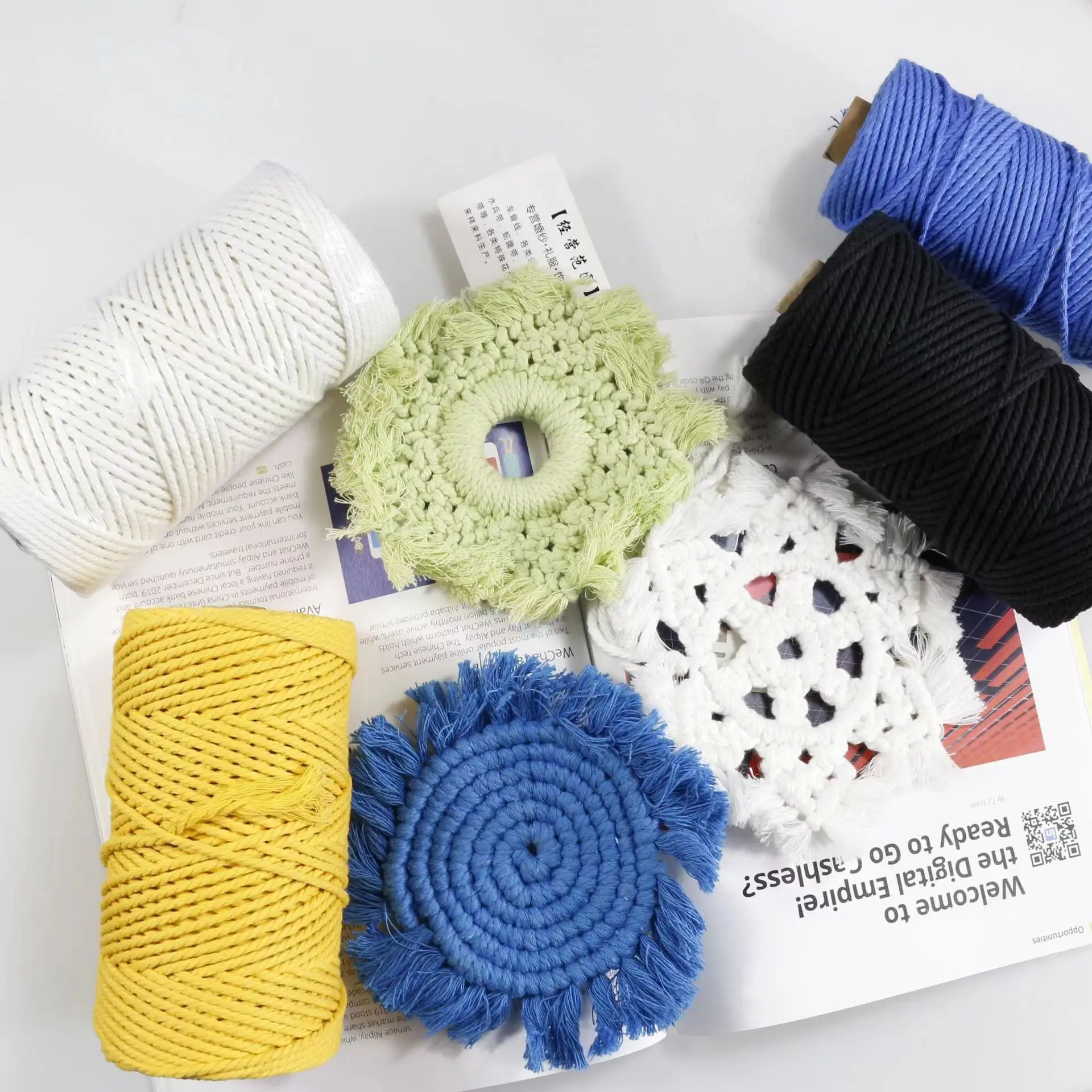 Macrame Cord 3mm 11yards Colored Cotton Rope Macrame Yarn DIY Craft Cord for Wall Hanging Knitting Home Decoration
Macrame Cord 3mm 11yards Colored Cotton Rope Macrame Yarn DIY Craft Cord for Wall Hanging Knitting Home Decoration