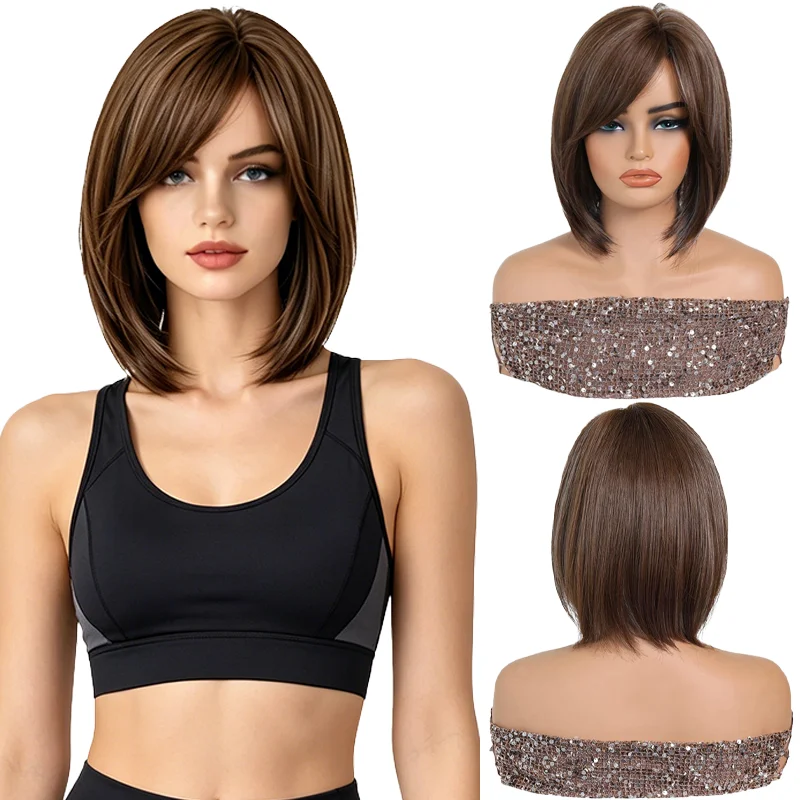 Natural Dark Brown Side Part Bob Wig Short Straight Framing Heat Resistant Synthetic Wig For Women Daily Office Dating Party
Natural Dark Brown Side Part Bob Wig Short Straight Framing Heat Resistant Synthetic Wig For Women Daily Office Dating Party