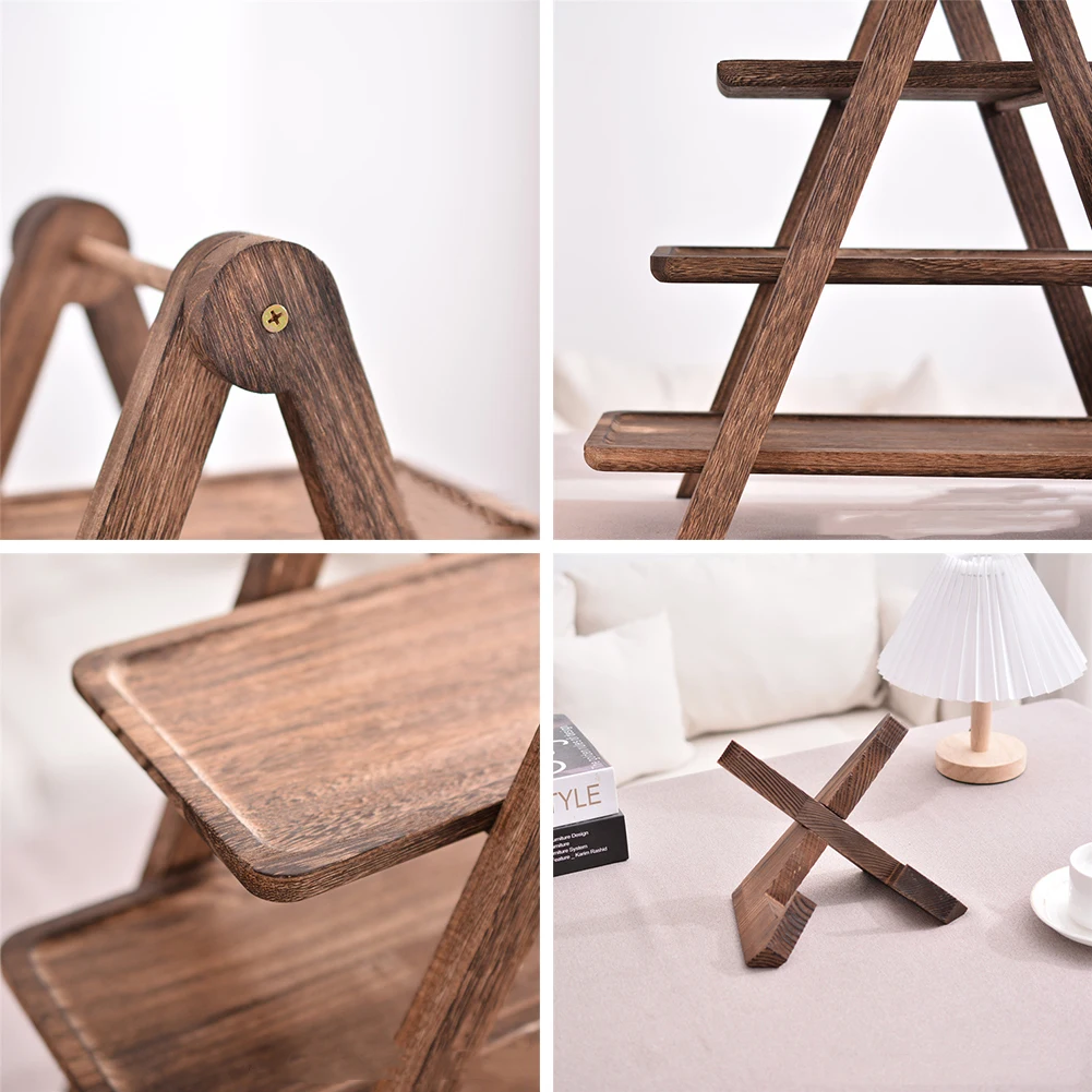2Pcs Wooden Serving Platter Rectangular Serving Stand Multi-Function Food Serving Rack Foldable Cupcake Tiered Tray for Picnic
2Pcs Wooden Serving Platter Rectangular Serving Stand Multi-Function Food Serving Rack Foldable Cupcake Tiered Tray for Picnic
