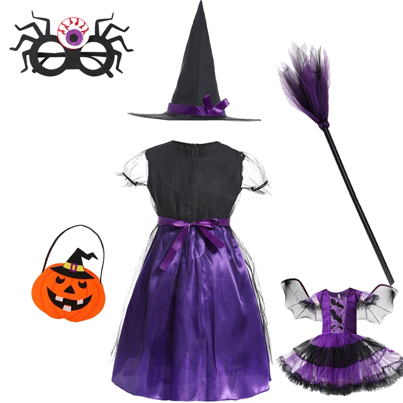2-15Y Girls Halloween Witch Costume Children Cosplay Vampire Bat Dresses Carnival Party Clothes Children's Halloween Gifts
2-15Y Girls Halloween Witch Costume Children Cosplay Vampire Bat Dresses Carnival Party Clothes Children's Halloween Gifts