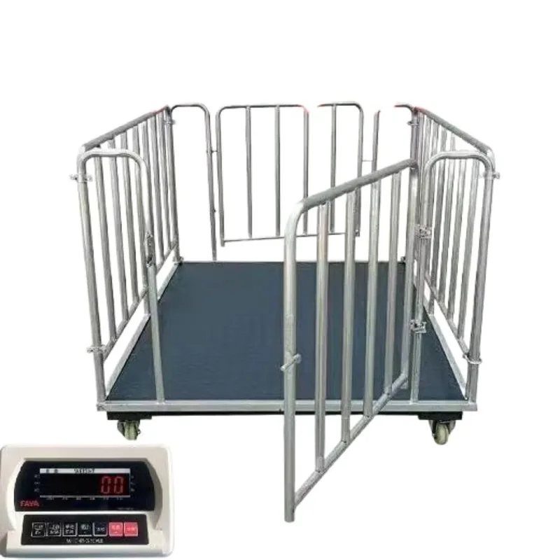Mobile floor scale for weighing pigs with fence Wireless floor scale y
Mobile floor scale for weighing pigs with fence Wireless floor scale y