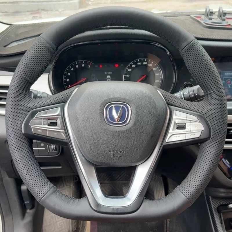 DIY Hand-Sewn Non-Slip Breathable Leather Suede Steering Wheel Cover For Changan Benben E-Star 2020-2022 Car Interior Accessory
DIY Hand-Sewn Non-Slip Breathable Leather Suede Steering Wheel Cover For Changan Benben E-Star 2020-2022 Car Interior Accessory