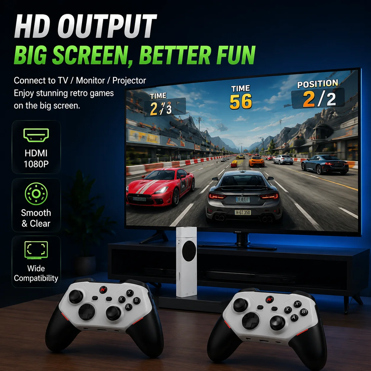 M88 4K Retro Game Stick TV Video Game Console 128GB TF Card Built in 30000+ Games Dual Wireless Controllers HDMI Plug Play
M88 4K Retro Game Stick TV Video Game Console 128GB TF Card Built in 30000+ Games Dual Wireless Controllers HDMI Plug Play