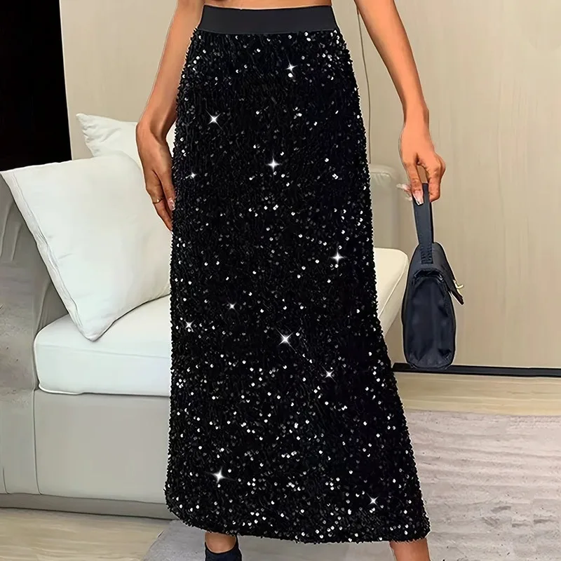 Women's Sequined Decor High Waist A Line Maxi Skirt Commute Comfort Casual Elegant Versatile Slimming Luxury Party Stage Dress
Women's Sequined Decor High Waist A Line Maxi Skirt Commute Comfort Casual Elegant Versatile Slimming Luxury Party Stage Dress