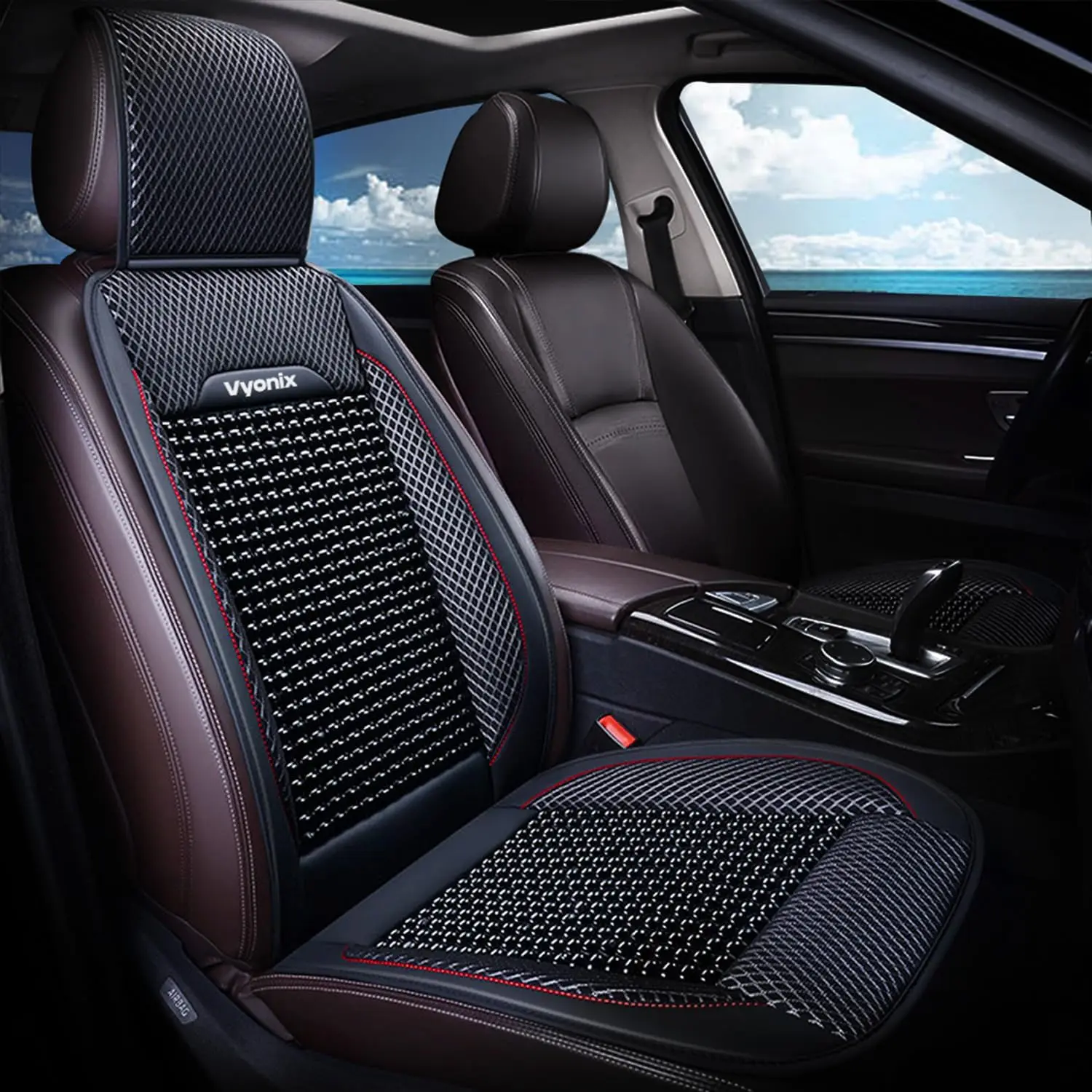 Universal Wooden Beaded Car Seat Cover - Breathable Mesh, Massage & Back Support for Trucks, SUVs, Sedans
Universal Wooden Beaded Car Seat Cover - Breathable Mesh, Massage & Back Support for Trucks, SUVs, Sedans