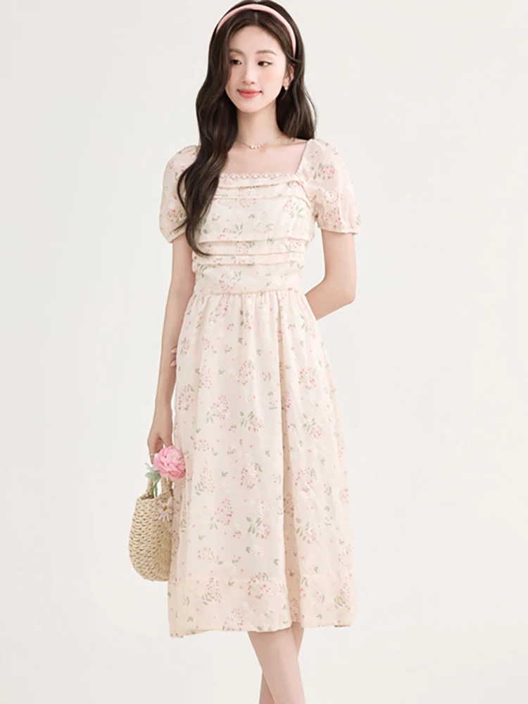 Women Pink Embroidery Floral Casual Long Dress 2025 New Short Sleeve Lace Square Collar Dress Summer Boho Elegant Holiday Dress
Women Pink Embroidery Floral Casual Long Dress 2025 New Short Sleeve Lace Square Collar Dress Summer Boho Elegant Holiday Dress
