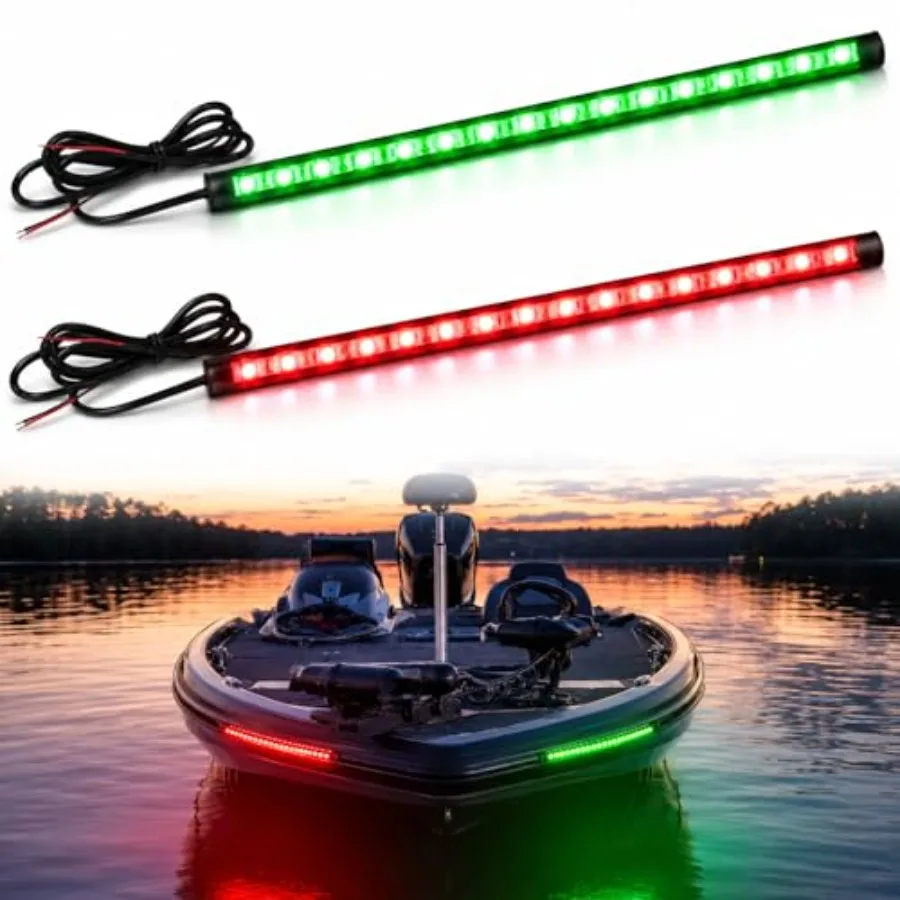 Navigation Lights - LED Bow Lights, and, Night Fishing, Deck, IP67 Waterproof for Pontoon, Dinghy, Kayak, Jon Boat, Yacht
Navigation Lights - LED Bow Lights, and, Night Fishing, Deck, IP67 Waterproof for Pontoon, Dinghy, Kayak, Jon Boat, Yacht