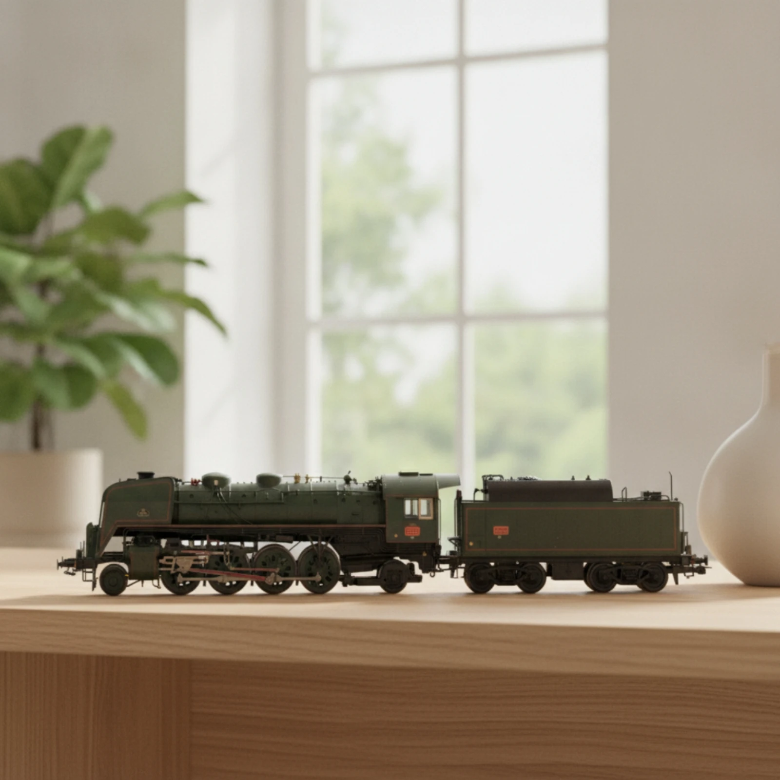 HO Scale Locomotive Display-Ready Steam Locomotive with Tender Tender for Railway Enthusiasts
HO Scale Locomotive Display-Ready Steam Locomotive with Tender Tender for Railway Enthusiasts