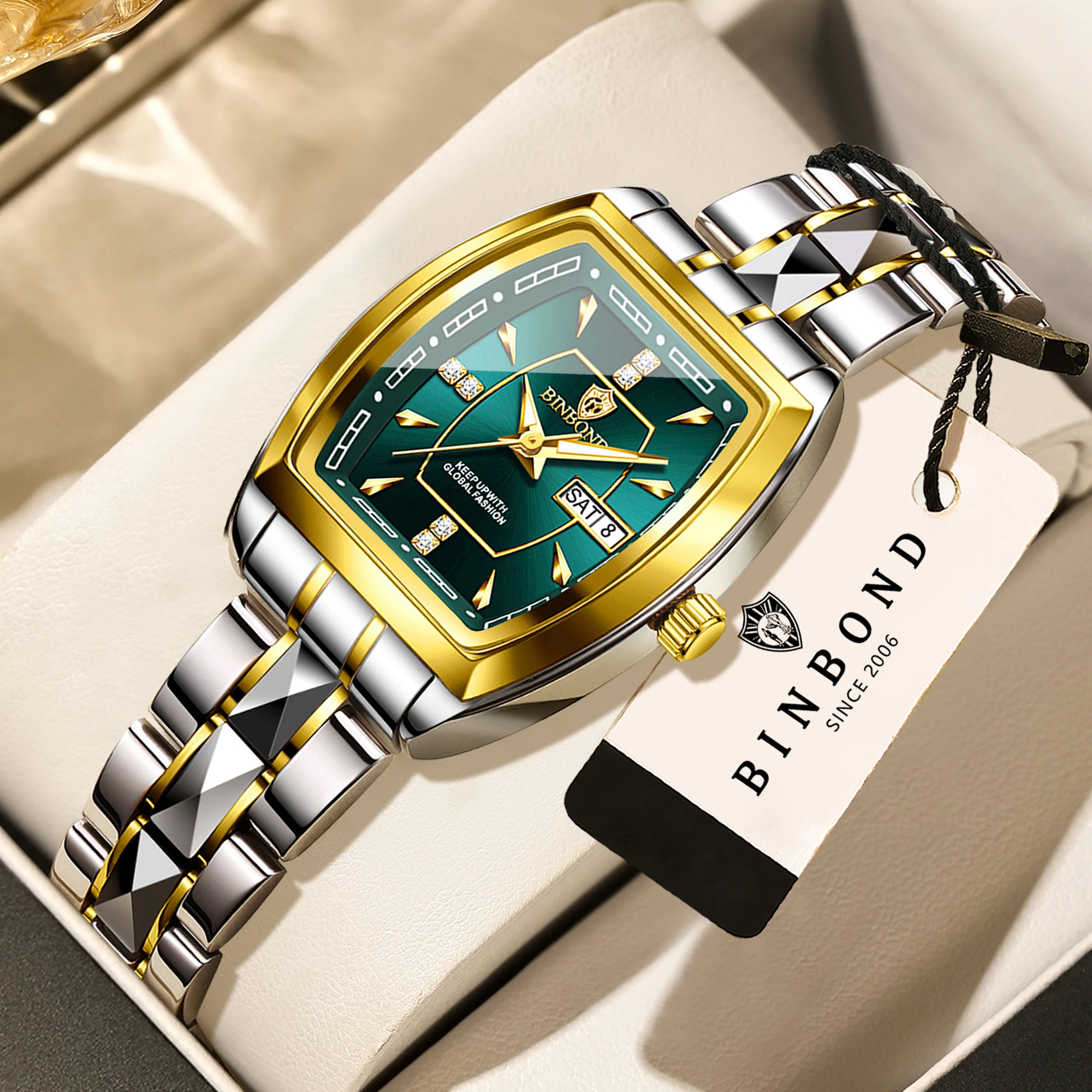 BINBOND Week Display Auto Date Precise Quartz Watches for Women Luxury Luminous Waterproof Durable Women's Watches Casual Reloj
BINBOND Week Display Auto Date Precise Quartz Watches for Women Luxury Luminous Waterproof Durable Women's Watches Casual Reloj