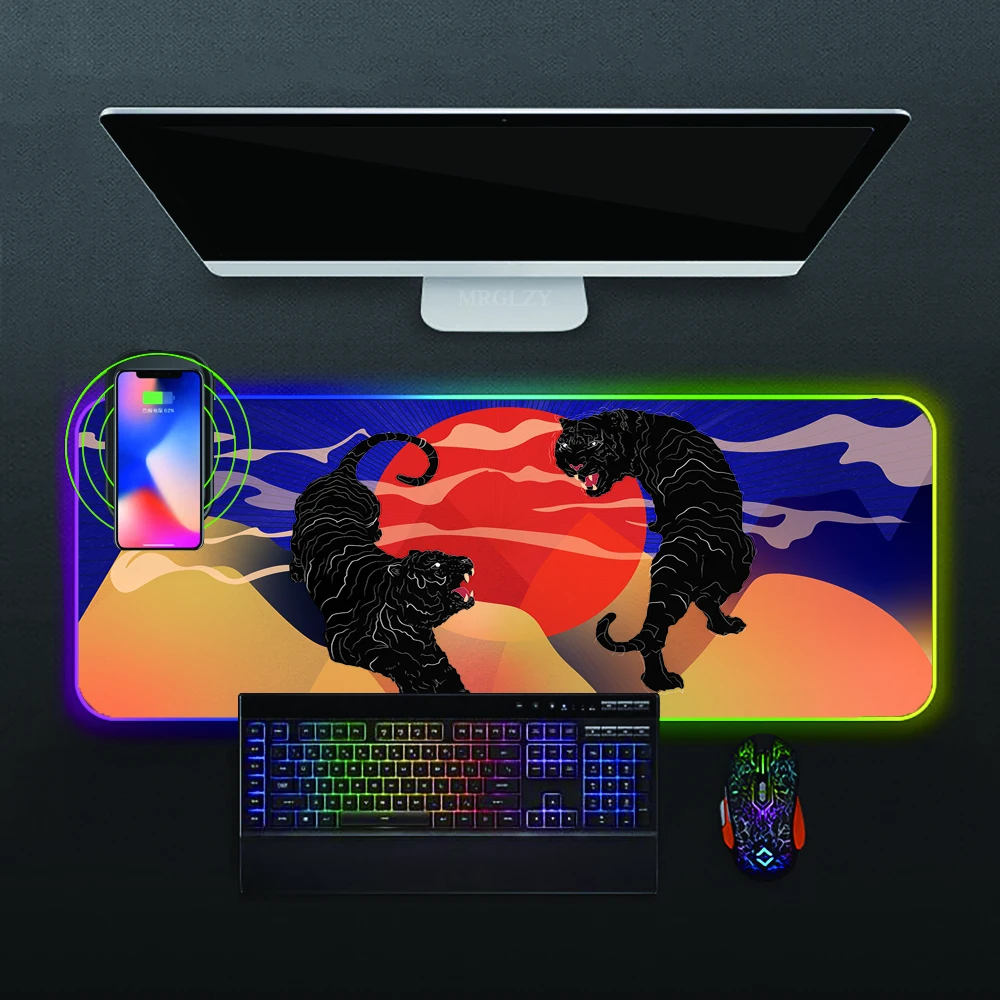 RGB Mobile Wireless Charging Mousepad Tiger Office Mouse Mats Laptops Desktop Table Pad Gaming Mats Large Mouse Pad Japanese Mat
RGB Mobile Wireless Charging Mousepad Tiger Office Mouse Mats Laptops Desktop Table Pad Gaming Mats Large Mouse Pad Japanese Mat