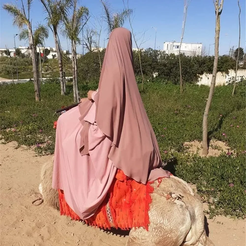 One Layer Ramadan Eid Long Khimar Amira for Women Muslim Overhead Hijab Prayer Full Cover Garment Islam Scarf Niqab Burqa Robes
One Layer Ramadan Eid Long Khimar Amira for Women Muslim Overhead Hijab Prayer Full Cover Garment Islam Scarf Niqab Burqa Robes