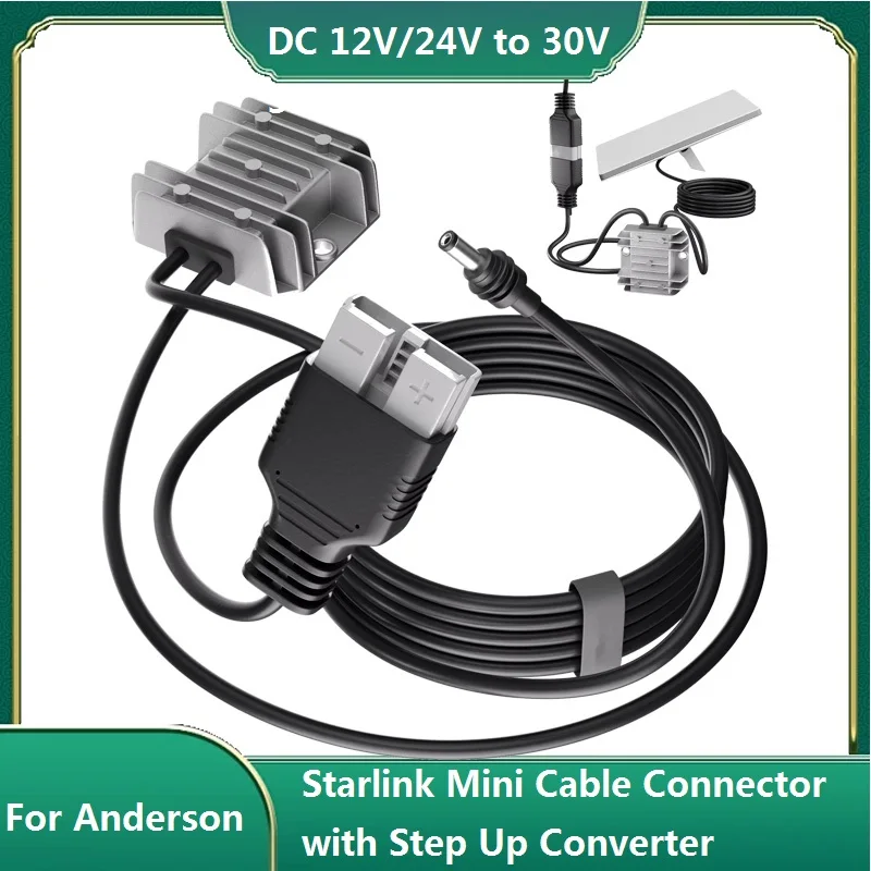 Starlink Mini Cable Adapter Connector with Step Up Converter DC 12V to 30V 3.5A Output for Anderson Power Cable
Starlink Mini Cable Adapter Connector with Step Up Converter DC 12V to 30V 3.5A Output for Anderson Power Cable