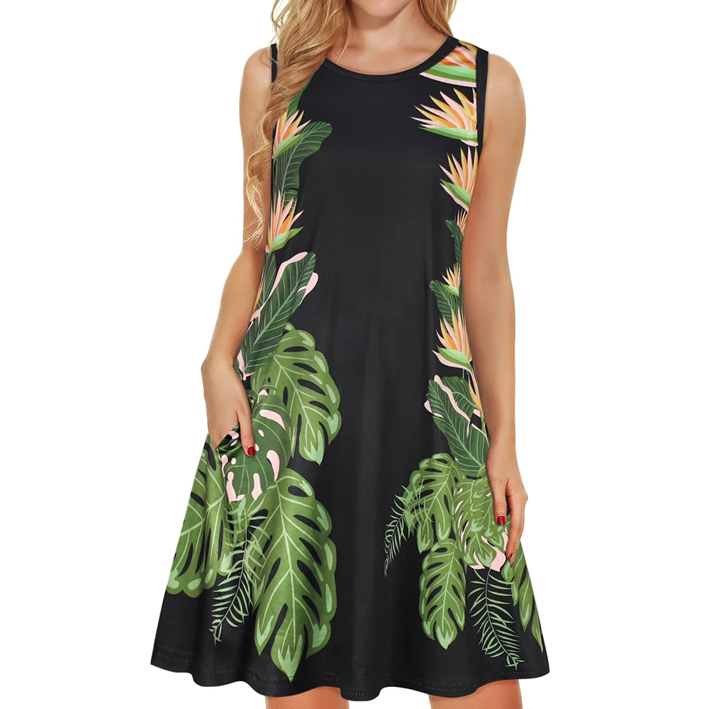 New summer 2024 Women's knee-length floral dress Casual trend Sleeveless vest loose and comfortable pocket round neck
New summer 2024 Women's knee-length floral dress Casual trend Sleeveless vest loose and comfortable pocket round neck