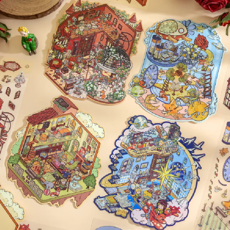 2.5D scenic stickers Prince's Fairy Tale Book Landscape Creation Flat sticker Fun Miniature Landscape Stickers stationery gift
2.5D scenic stickers Prince's Fairy Tale Book Landscape Creation Flat sticker Fun Miniature Landscape Stickers stationery gift