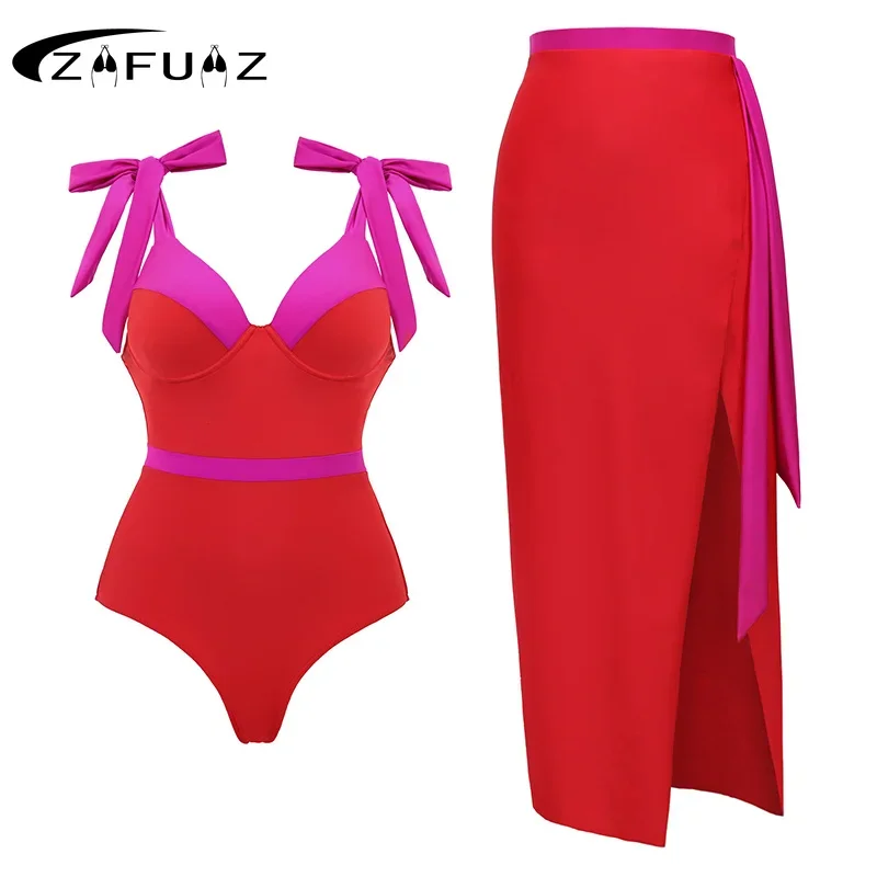 2024 Women's Sexy Color Block One Piece Swimwear with 3D Flower Push-Up Design Luxury Skirted Beachwear Solid Bathing Suit Dress
2024 Women's Sexy Color Block One Piece Swimwear with 3D Flower Push-Up Design Luxury Skirted Beachwear Solid Bathing Suit Dress