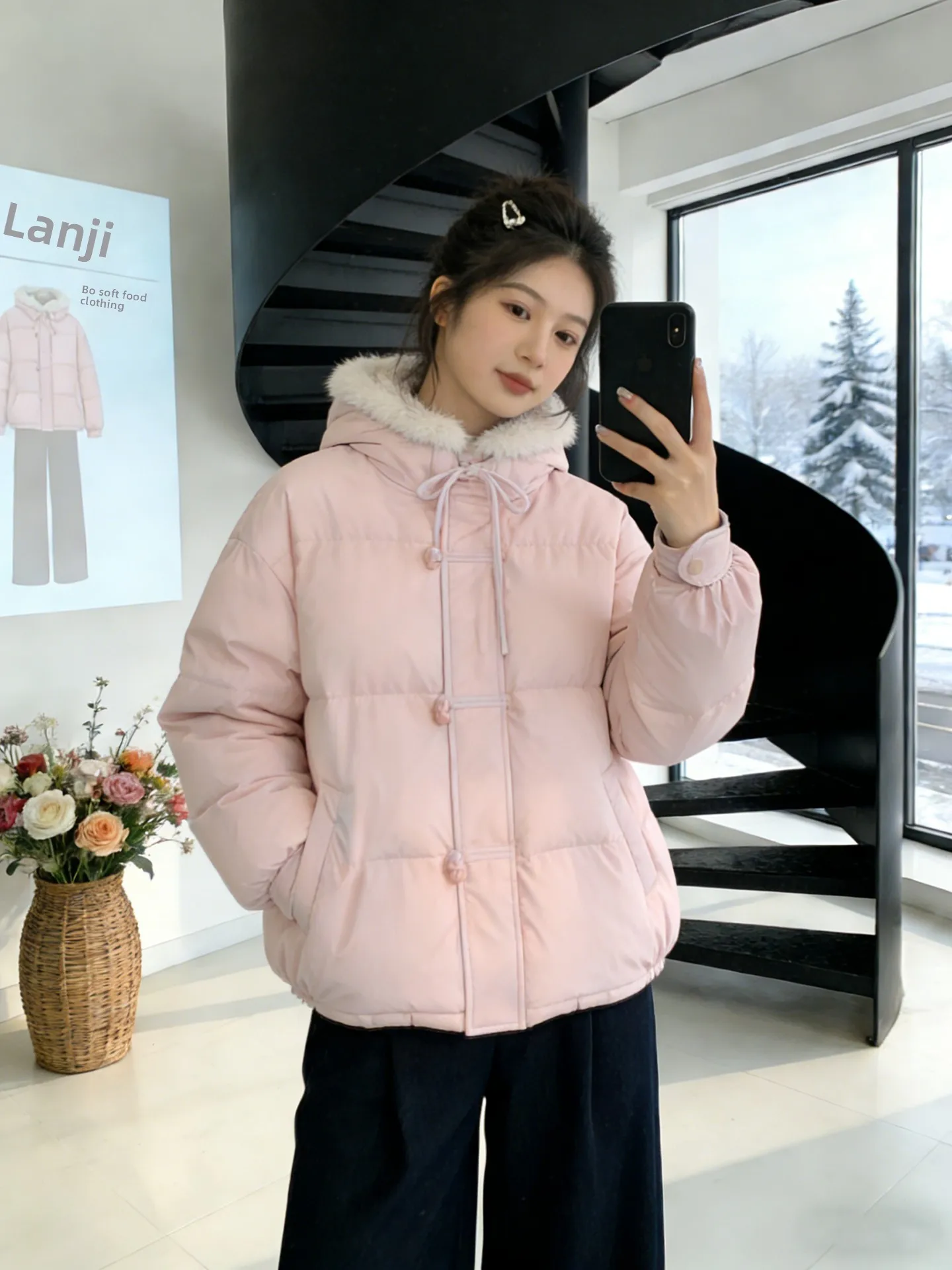 Новая женская осенне-зимняя утепленная хлопковая куртка Sweet Knot с капюшоном и мягким розовым меховым воротником
Новая женская осенне-зимняя утепленная хлопковая куртка Sweet Knot с капюшоном и мягким розовым меховым воротником