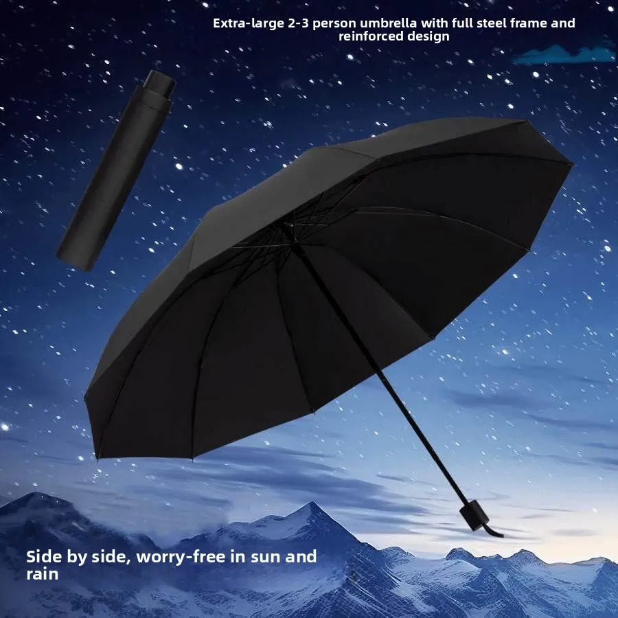 Large Double Person Manual Umbrella Unisex Waterproof Sunshade Rainproof Reinforced Home Daily Use Three Fold Umbrella
Large Double Person Manual Umbrella Unisex Waterproof Sunshade Rainproof Reinforced Home Daily Use Three Fold Umbrella
