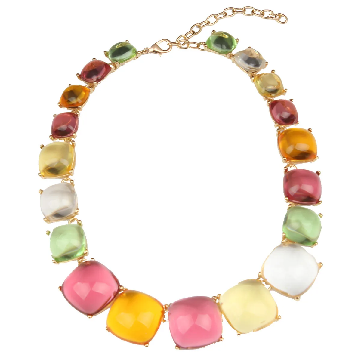 DIY accessories Cross-border European and American geometric necklaces, short collarbone fashion color matching jelly neck chain
DIY accessories Cross-border European and American geometric necklaces, short collarbone fashion color matching jelly neck chain