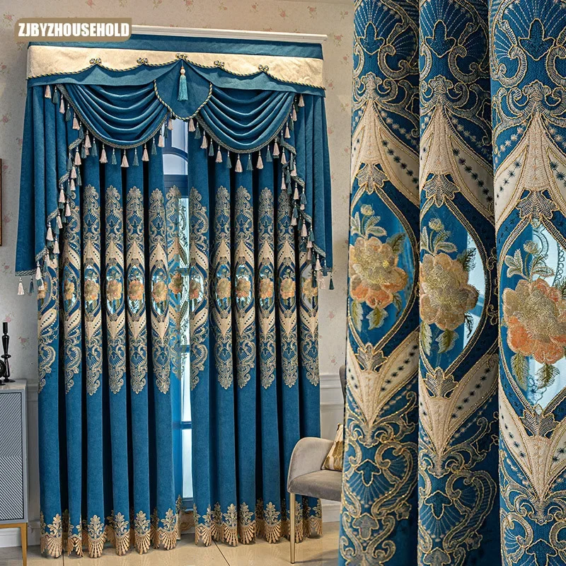 Curtains for Living Dining Room Bedroom Embroidered Chenille Curtains Nordic Thickening Blackout
Curtains for Living Dining Room Bedroom Embroidered Chenille Curtains Nordic Thickening Blackout