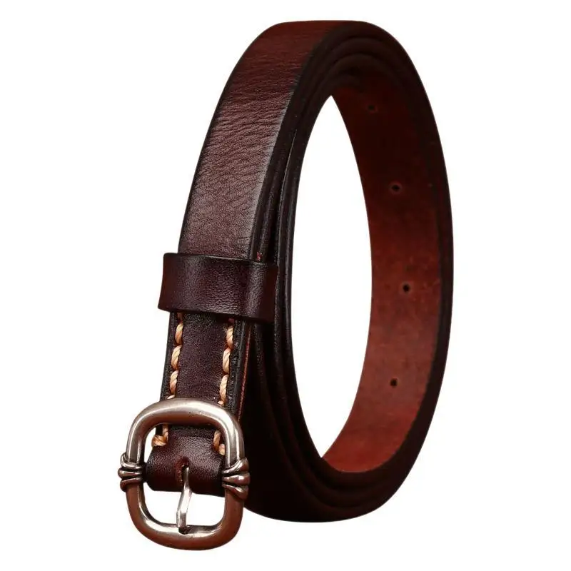 Vintage Washed Women Thin Leather Belt, 1.8cm Width Handmade Top Grain Cowhide, Casual All-match Fashion Decorative Waistband
Vintage Washed Women Thin Leather Belt, 1.8cm Width Handmade Top Grain Cowhide, Casual All-match Fashion Decorative Waistband