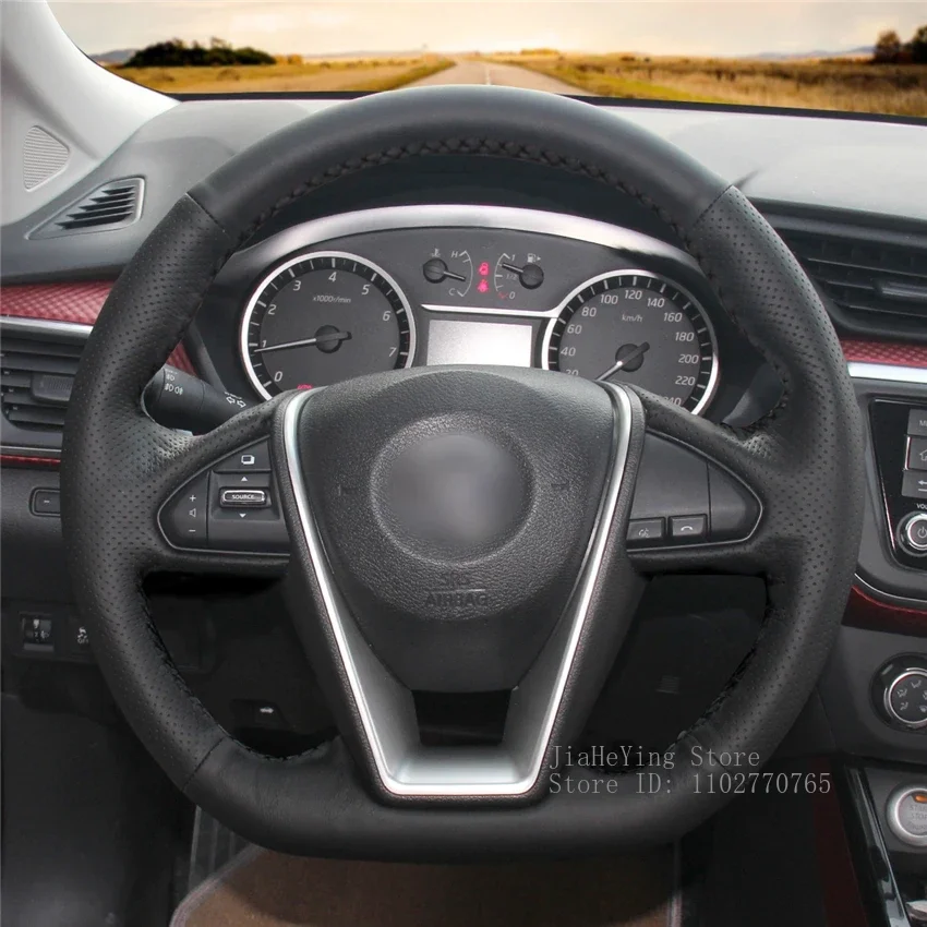 Чехол на руль из черной кожи ручной работы, нескользящий, прочный, для Nissan Lannia 2015-2018, аксессуары для интерьера Maxima
Чехол на руль из черной кожи ручной работы, нескользящий, прочный, для Nissan Lannia 2015-2018, аксессуары для интерьера Maxima