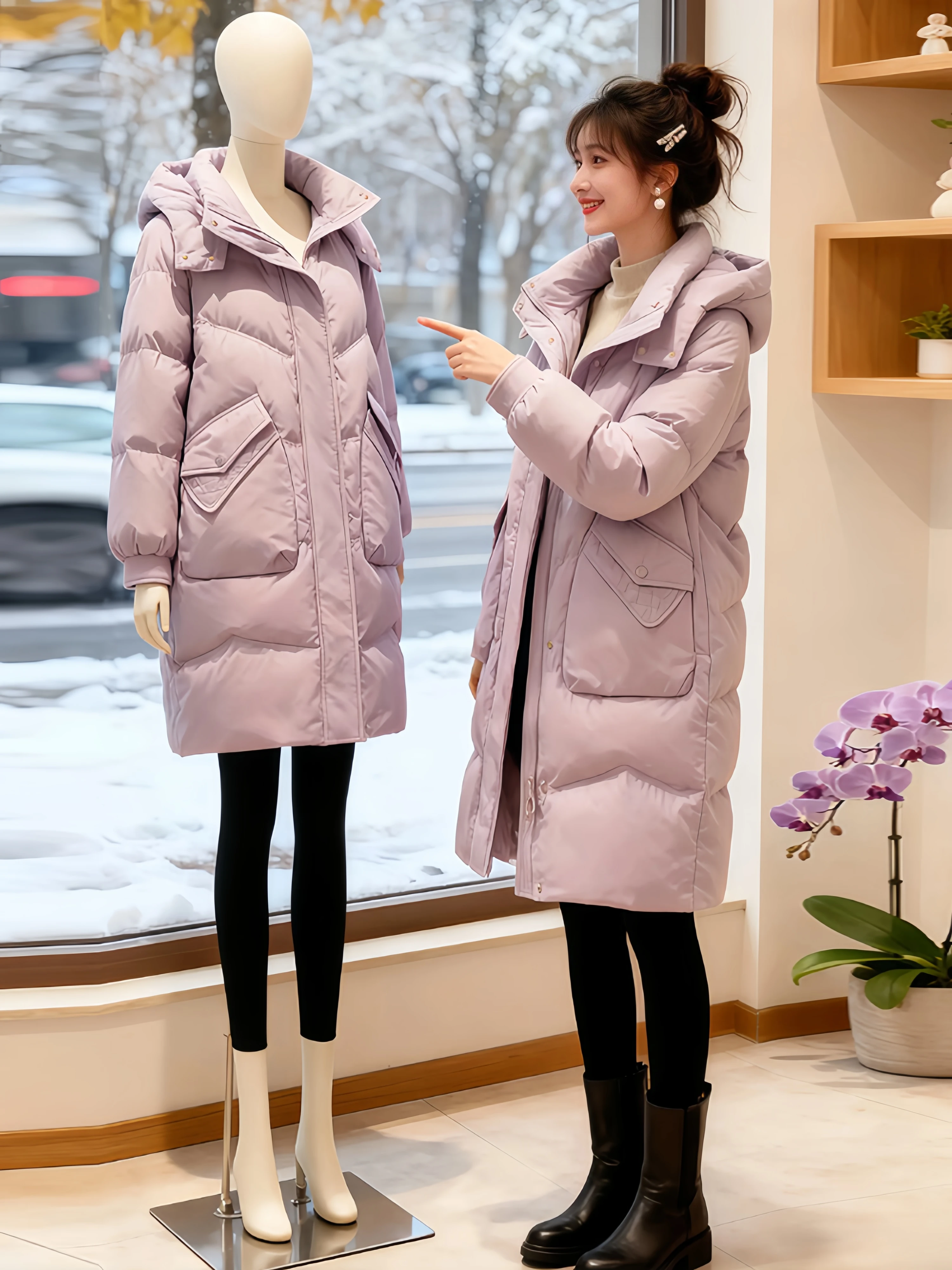 Korean Style Women's Loose Fit Warm Puffer Jacket Bread Coat Medium Length Winter New Arrival Cotton down Outerwear
Korean Style Women's Loose Fit Warm Puffer Jacket Bread Coat Medium Length Winter New Arrival Cotton down Outerwear